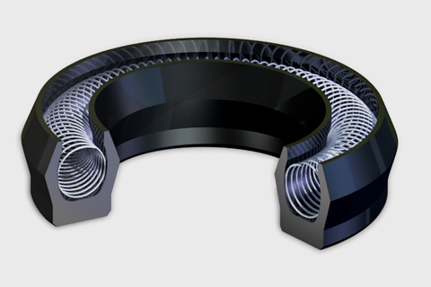 Spring energy storage seal